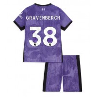 Liverpool Ryan Gravenberch #38 Kolmas Peliasu Lasten 2023-24 Lyhythihainen (+ Lyhyet housut)